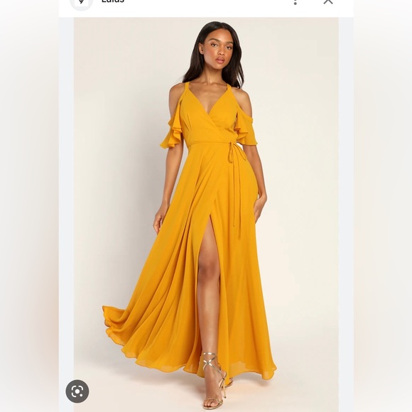 Lupus’s Marigold Yellow Maxi dress - NWT size S - Picture 1 of 4